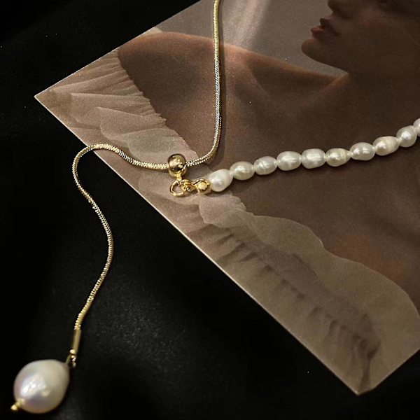 Dongdamen Pearl Pull kaulakoru solkiluun ketju sama verkko punainen koru temperamentti nainen