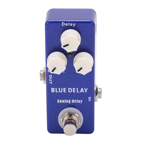 Mini Blå Analog Delay Guitar Effekt Pedal True Bypass Justerbar Instrument Tilbehør