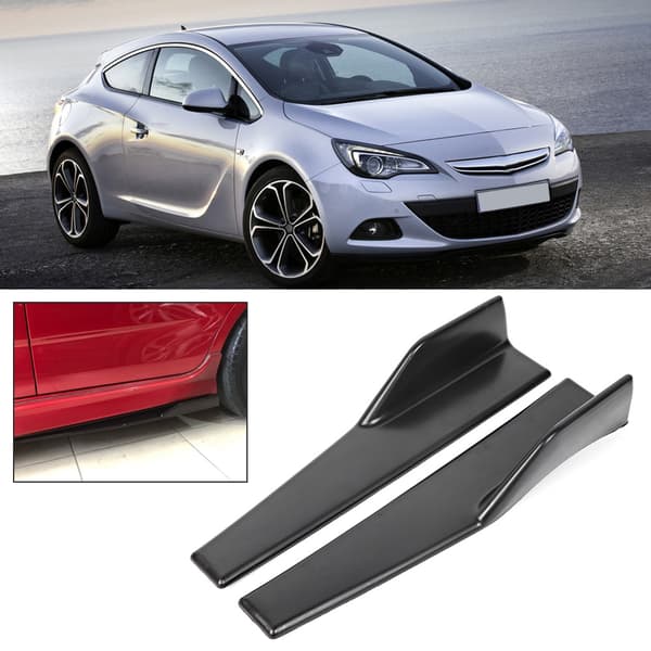 2 stk. Universal Bil Sideskørt Rocker Splitter Winglet Diffuser Kulfibertekstur