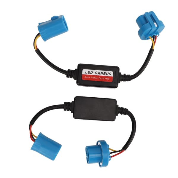 2 stk. 9007 HB5 Headlight Decoder 12V DC Anti Flicker Resistor Canceller for LED-frontlykt eller tåkelys