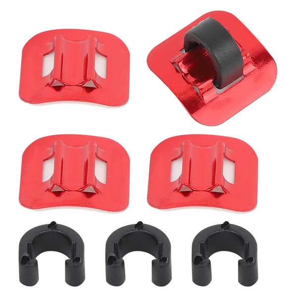 CANSUCC 4 st Cykelbromskabelrör Guide Växeladapter Cykelram C Spänne Röd