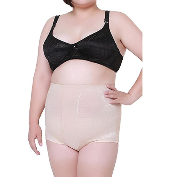 Naisten Body Shaper Bum Lift Pants Tummy Alusvaatteet Plus Size Apricot 4XL