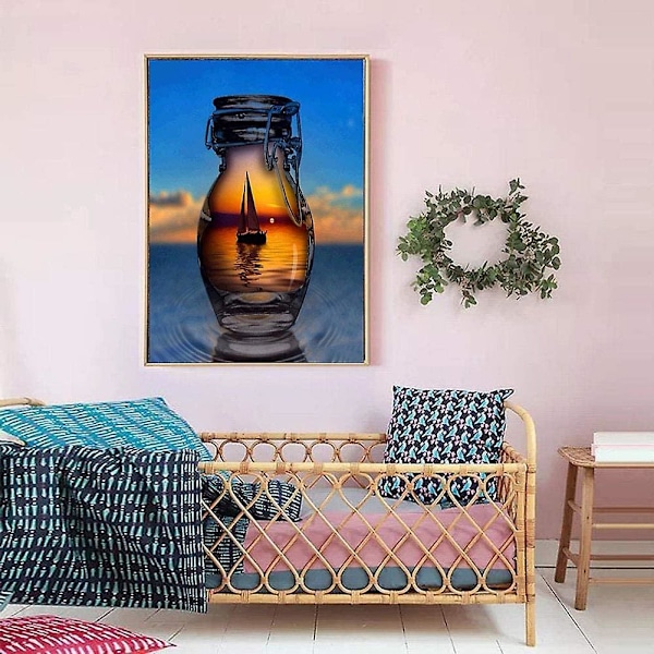 5D Diamond painting, Gör-det-själv-dekoration, Julklapp, 30*30Cm