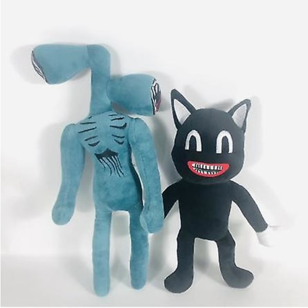 2kpl/ set Anime Sirenhead Pehmolelu Sireenipää täytetty nukke Juguetes Legends Horror Black Cat Peluches Lelut lapsille Lahjat