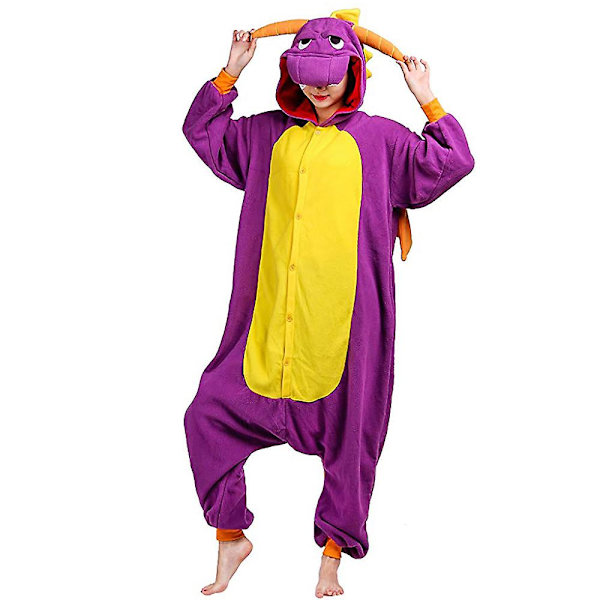 Dinosaurusten yhdistämä pyjamat Halloween-roolileikki M Purple