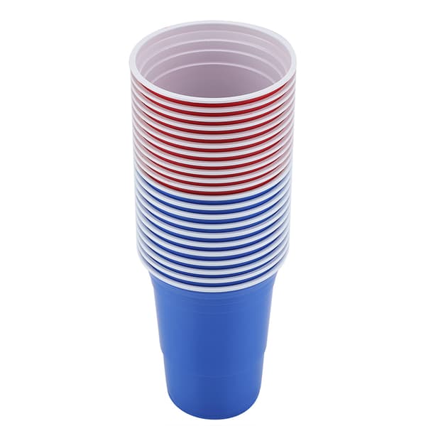 Beer Pong Set 22 Koppar 4 Ping Pong-bollar Röd Blå