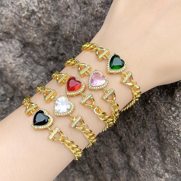 Armbånd Vintage Zircon Metallic Element Motesmykker Ac9909 Pink