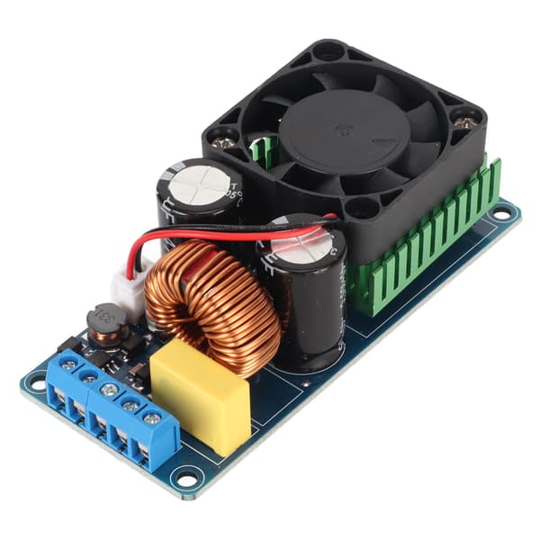 IRS2092S 500W Mono HiFi Effektforstærkerkort med Køleventilator til DIY Lydsystem