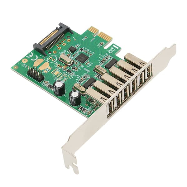 PCIE til USB-udvidelseskort 6 USB2.0-interface 15PIN SATA 480 Mbps 12 Mbps 1,5 Mbps intern hub til stationær computer til Win