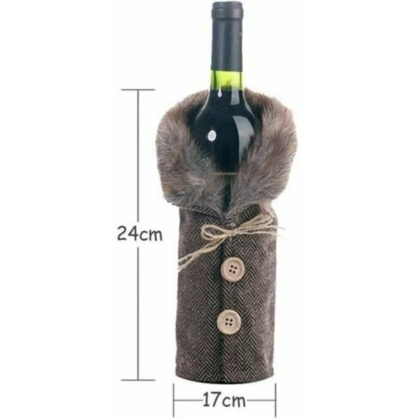 Julflaskor dekoration fest restaurang vinflaska flaska kostym cover Jultomte hatt flaska väska flaska LYC