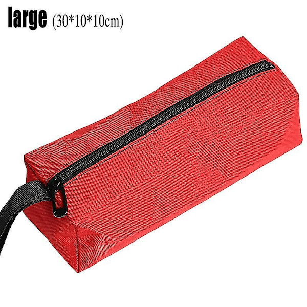 bärbar verktygsförvaringsväska Nyckelficka med dragkedja Red Large