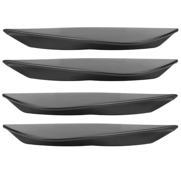4 stk. Frontkofanger Luftkniv Spoiler Universal PVC Diffuser Højglans Sort