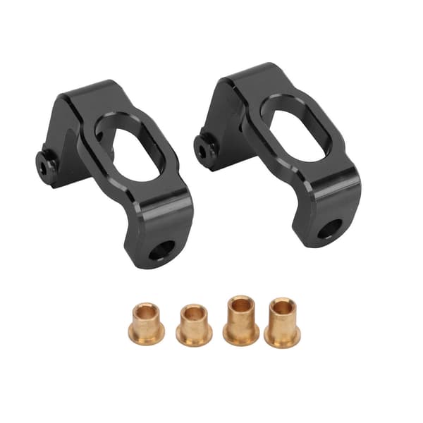 2 stk. Front C-navbærer casterblok af aluminiumslegering til LC Racing PTG-2 1/10 RC-bil sort