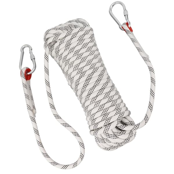 Staattinen kalliokiipeilyköysi 10mm 20m Polyesteri Nylon Kestävä 2 koukulla
