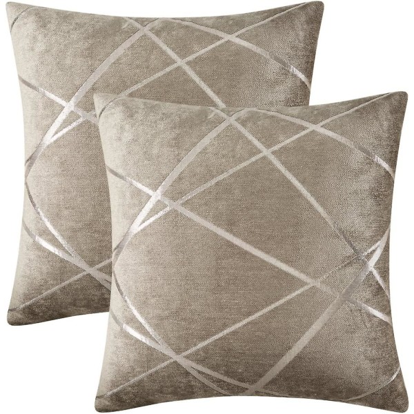 Koristeellinen sohvatyynyliina, sohva paksu tyynynpäällinen, neliönharmaa luksustyyny 2 settiä 65*65 cm Tawny