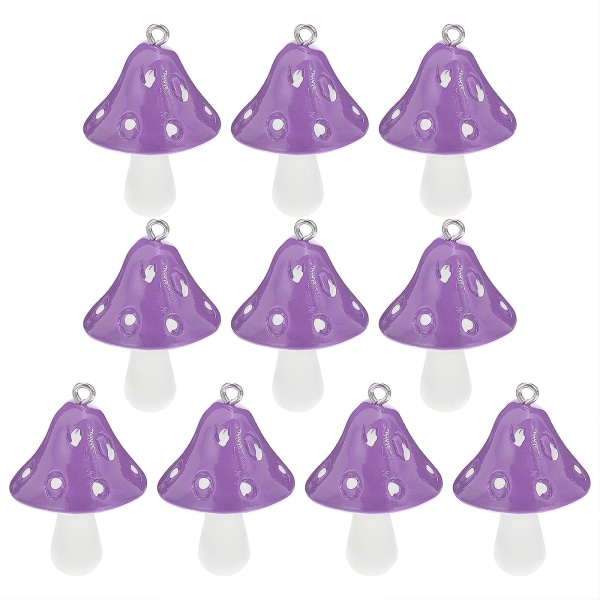 10 kpl Creative Resin Mushroom Pendant Mushroom Charm Sieniriipus