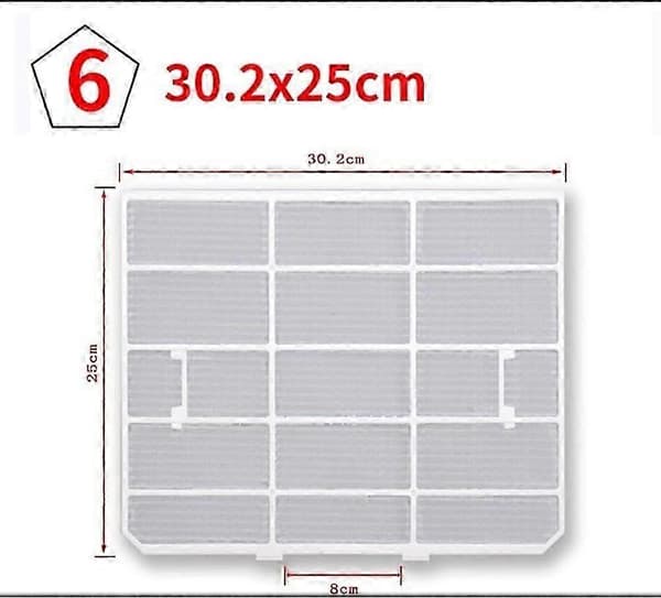 Pölysuodatin Hisense-ilmastointilaitteeseen 30,2x25cm pölytiiviillä suojauksella ja helpolla asennuksella