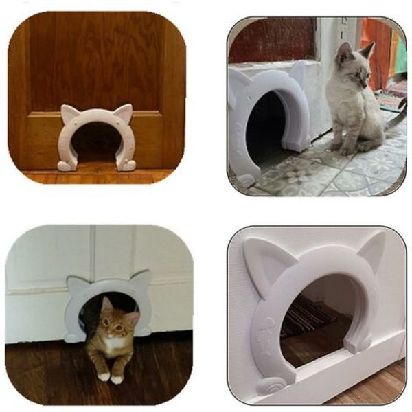 Invändig kattdörr, svart katthallsdörr