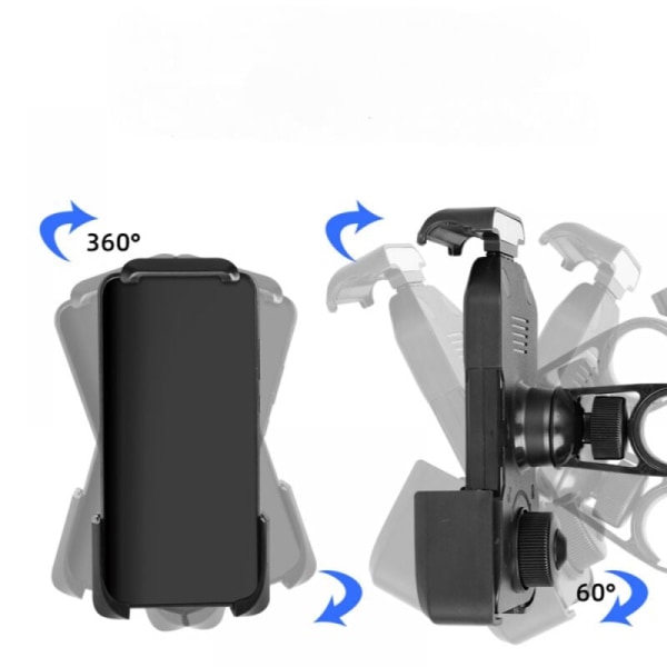 Mobiltelefonholder for motorsykkel, støtsikker mobiltelefonholder for sykkel: Passer for iPhone12, 11, Xs 8, Samsung Equipment Mo