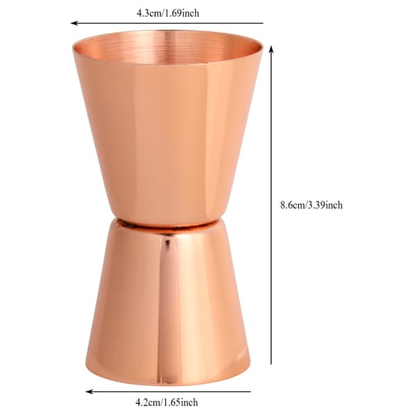 Dobbelt cocktailmålebæger i rustfrit stål 30 ml 45 ml