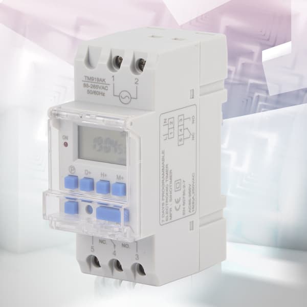 85-265V AC 16A Ukentlig Programmerbar Timer Bryter LCD På Av Kontroll 12/24 timer Tidsrelé