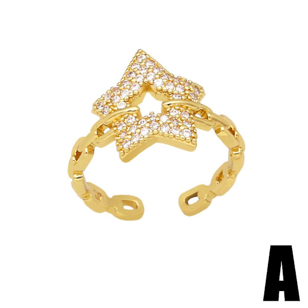 Sormus Vintage Zircon Heart Stud Muotikorut Ac8676 A