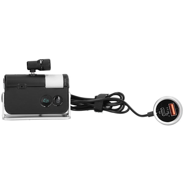 Bil Bluetooth Oplader QC3.0 PD18W USB Type C Interface med Mikrofon Multi Funktion