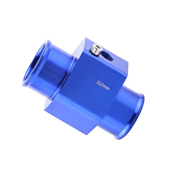 Universal Metall Bil Vanntemperatursensor Adapter Slange Rør 32mm Blå