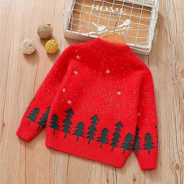 Nisse grimme julesweatere til babyer og småbørn - søde julemænd og mønstrede pullovers STYLE A 100CM