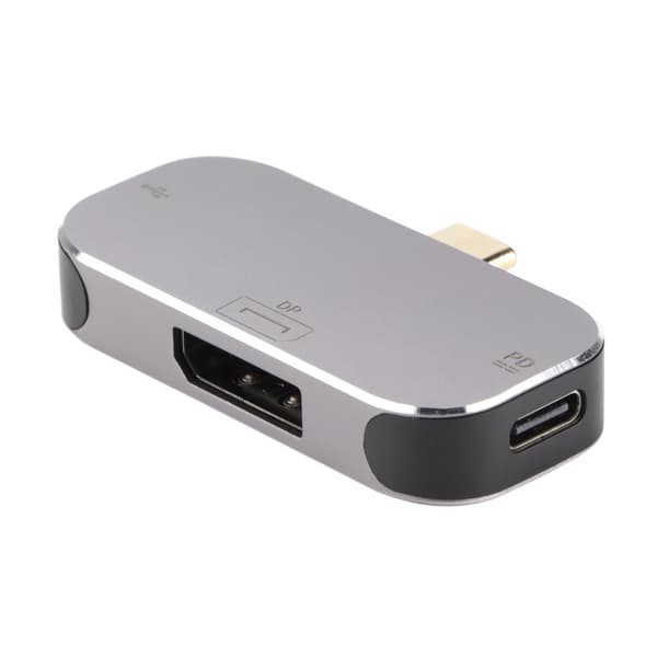 USB C-hubb 3 i 1 Typ C hane till DP USB A Typ C hona dockningsstation för Windows Android OS X