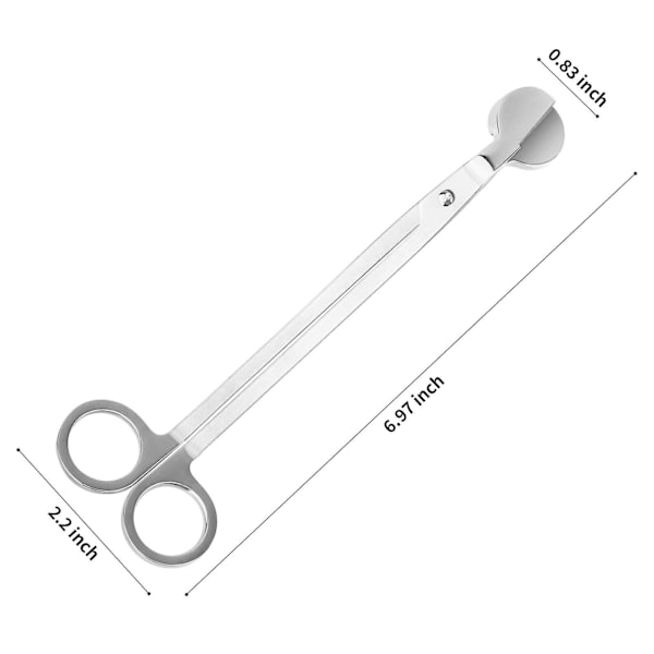 Polerat rostfritt stål Candle Wick Trimmer (silver)