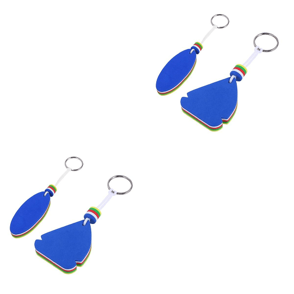 4 st/pack Eva flytande nyckelring Nyckelring Säkerhetsnyckelhållare för marinbåtsfiske Segling & vattensporter (oval och segelbåt)