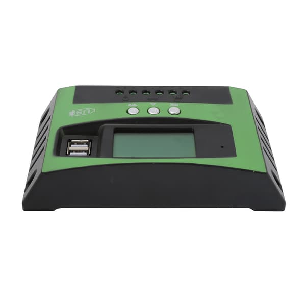 MPPT Solcelleladeregulator 60A 12V 24V Doble USB-porter LCD-skjerm Bil Solcellepanel Regulator