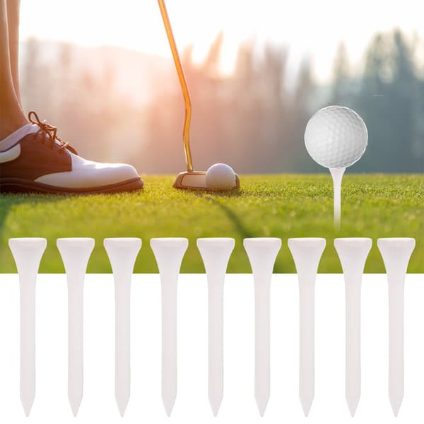 100 st Bärbara Golfbollspeg 54mm Vit för Träningsövning