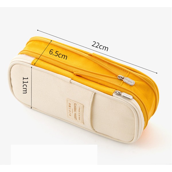 Stor kapacitet Case för brevpapper (Ljus Khaki-beige)