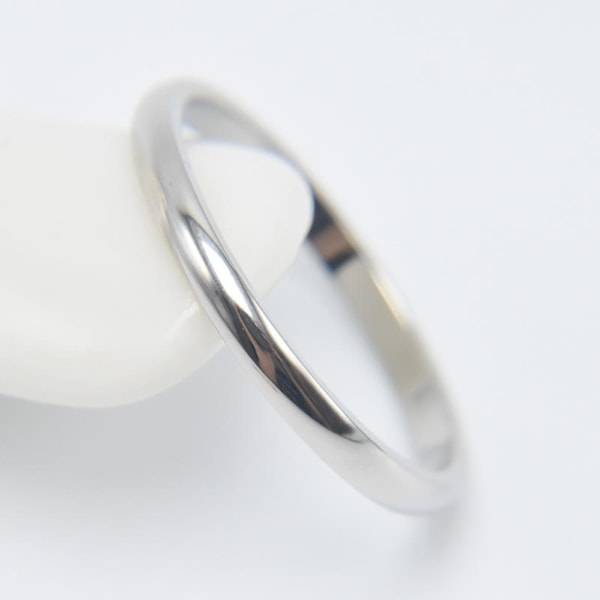 Finger Ring Elegant Finger Smykker Titanium Stål Par Band Finger Ring For Party Rose Gold US 10