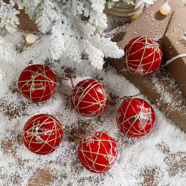 24stk julepynt Treanheng Juldekorativ ball for merry christmas DIY Party