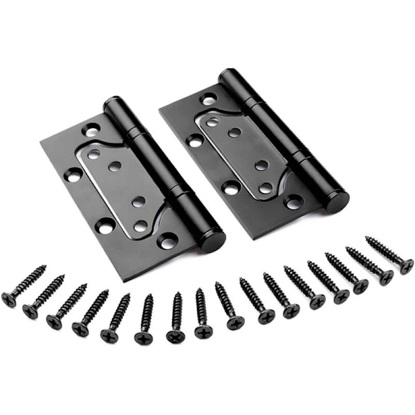 2 stk sort farve 4 tommer 3,0 mm tyk sommerfugl i rustfrit stål moderhængsel bronze uden foldeåbning,