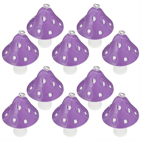 10 kpl Creative Resin Mushroom Pendant Mushroom Charm Sieniriipus
