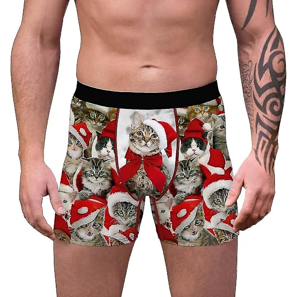 Christmas Boxers Trosor Herr Xmas Underkläder Kalsonger C 2XL