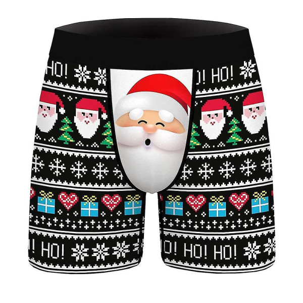 Christmas Boxers Shorts Truser Herre Trunks Undertøy F L