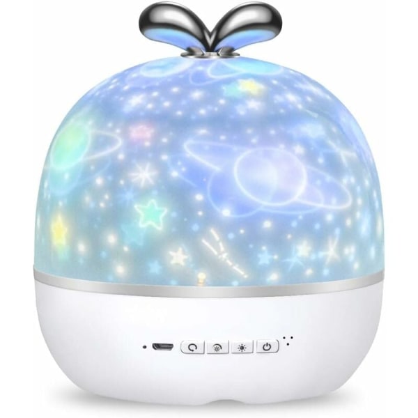 Star Light projektorlampe, Bluetooth musik, romantisk fødselsdagsprojektor - seks plug-in projektorsæt