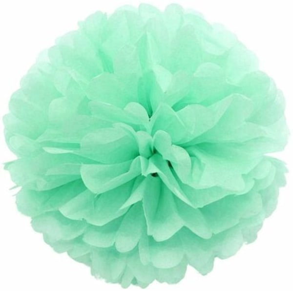 10 stykker 8 tommer Celadon Grønn, vev Pom Pom Pom Pom Ornament Bryllup Bursdag Dåp Fellesskap Jul Halloween P
