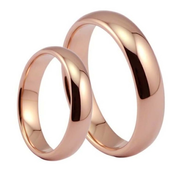 Muoti Unisex hieno kiillotuskupoli ruostumattomasta teräksestä sormus hääkorut Silver US 9