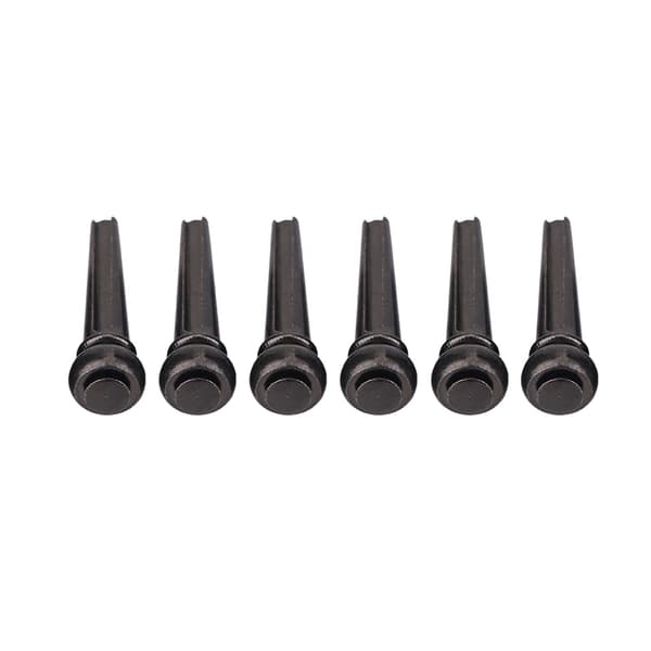 6 stk. sorte messing guitarbrostifter, holdbare reservedele til akustisk guitar