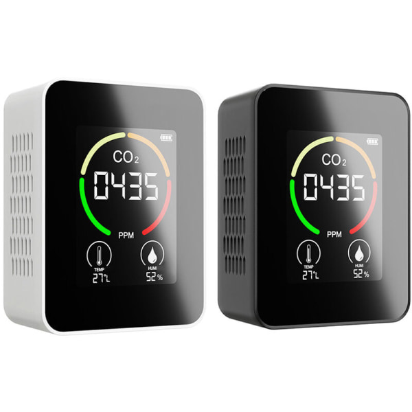 Hvid solid state digital display baggrundsbelysning tilstand kuldioxid detektor,