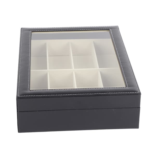 Stor Kapacitet 8 Slots Transparent Design Multiple Solbriller Display Case Hjemme Brille Organizer