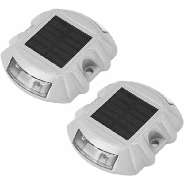 Solar Dock -valo, Solar Road Stud -valot 6 LEDillä, vedenpitävät ulkovalot puutarhapatiolle (2 kpl)