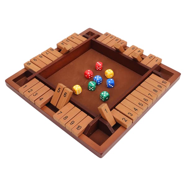 Træ Shut the Box spil til 4 spillere