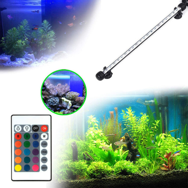 RGB fjernbetjening Europæisk strømforsyning 39cm5050 høj lysstyrke akvariefyld lys farverig fjernbetjening